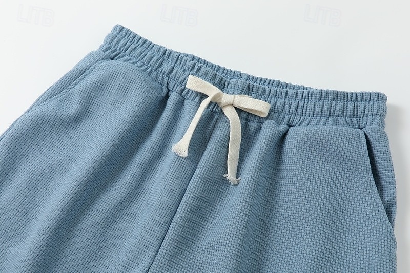 Per uomo Nido d'ape Shorts Pantaloncini Estivi Shorts da Spiaggia Coulisse Elastico in vita Gamba Dritta Semplice Comodità Morbido Lunghezza al ginocchio Quotidiano Spiaggia Moda Chic & Moderno Blu del 2026 a $21.99 –P2