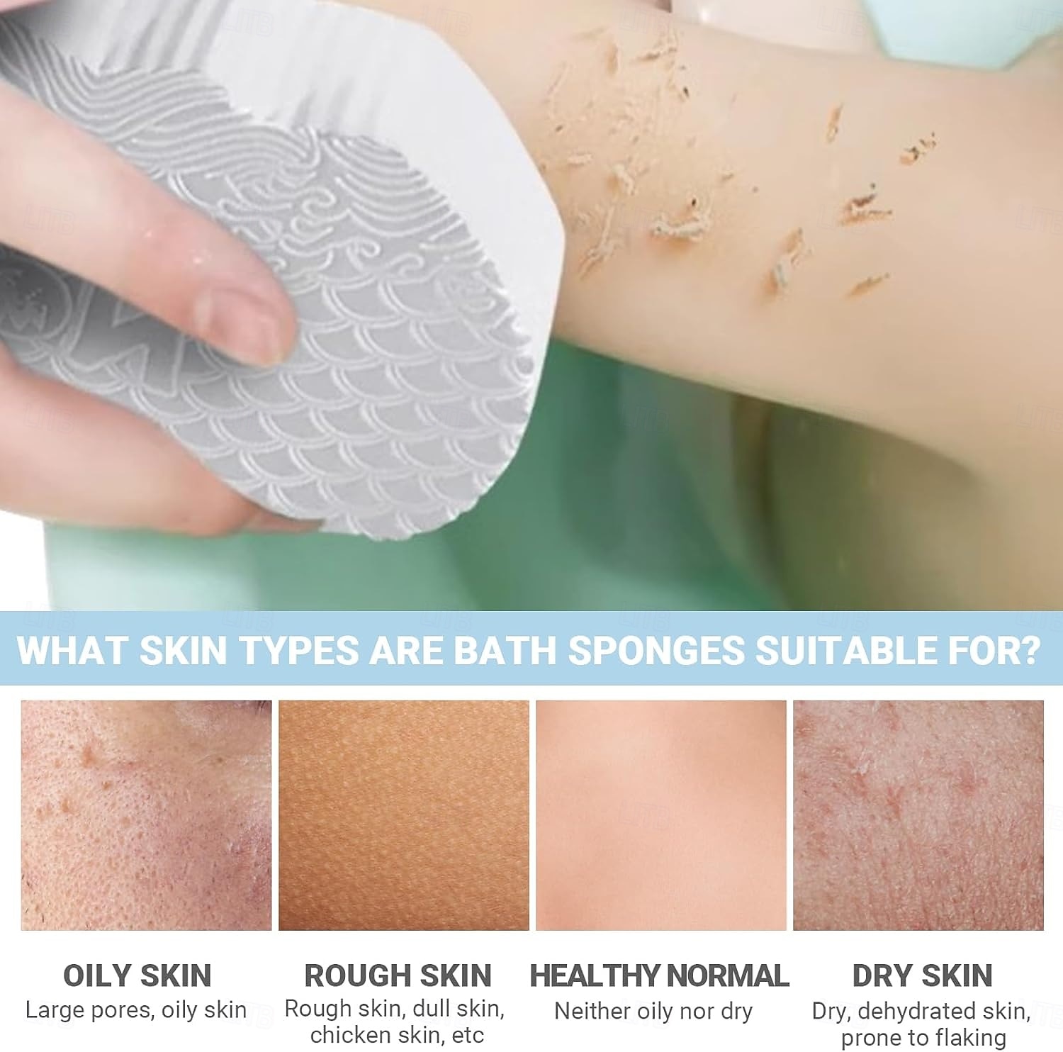 5pcs Magic Exfoliating Body Scrubber,3D Super Soft Exfoliating Bath Sponge, Removes Dead Skin and Impurities from Body-Skin Friendly and Reusable for Adults Children 2026 - $24.99 –P9