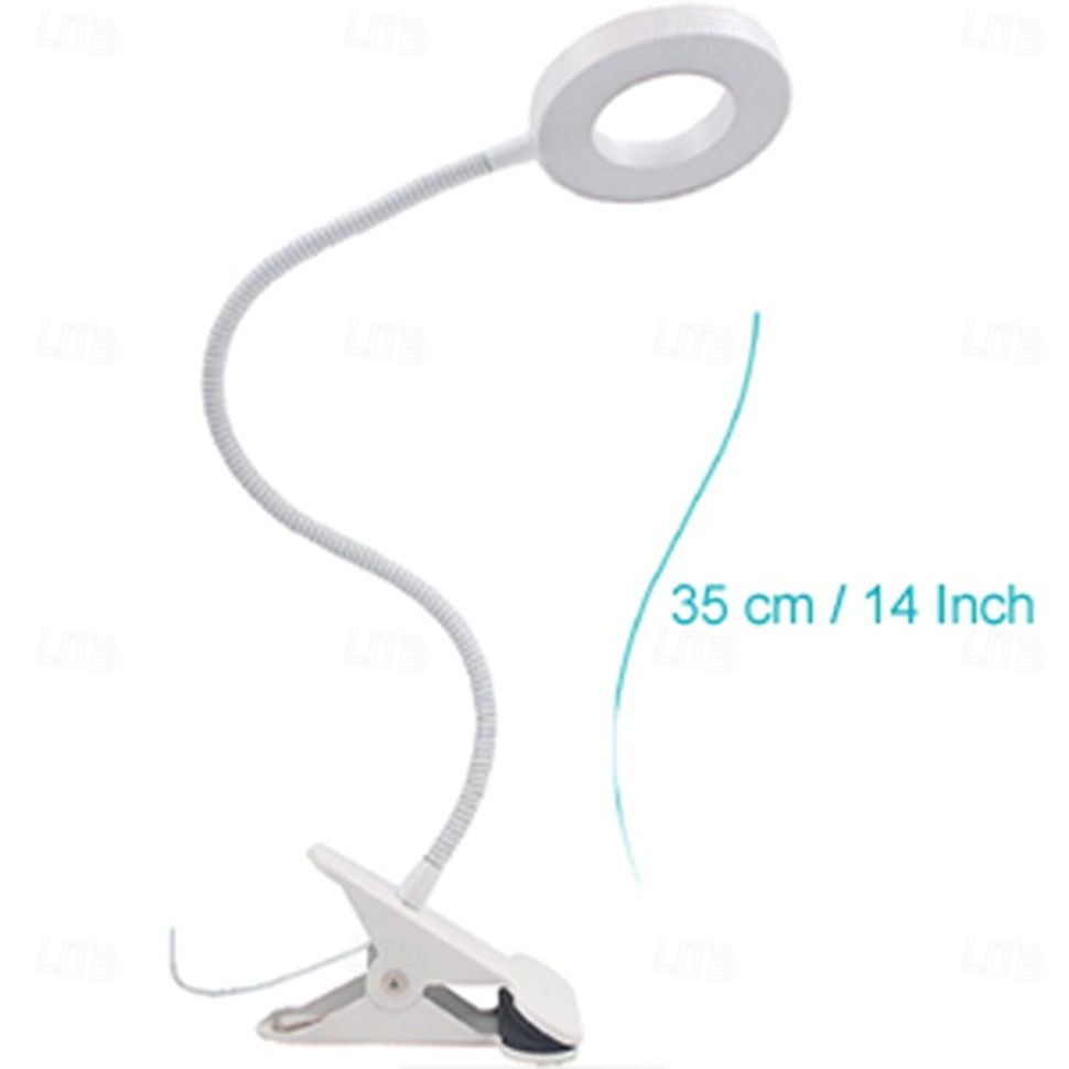 1 LED-Klemmleuchte, 48 LEDs, 3 Farbmodi, Helligkeit einstellbar, flimmerfrei, augenschonend, 5V USB-Stromversorgung, geeignet für Arbeitszimmer, Büro, Nachttisch, Live-Stream-Beleuchtung 2026 - $10.49 –P4