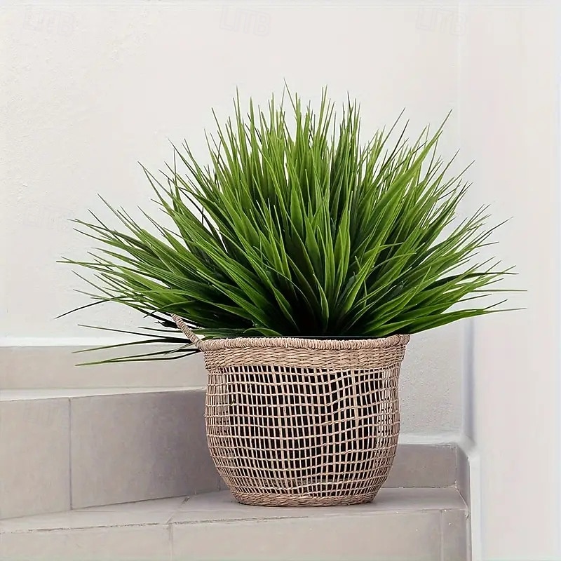 12 יחידות חבילות דשא אביב מלאכותי, צמחי ירק מלאכותיים עם 7 מזלגות, גבעולי דשא מלאכותיים לקיר צמחים, גינה, בית &קישוט האירוע 2026 - $19.99 –P6