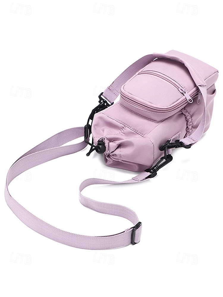 Női vízálló nejlon kulacstáska telefonzsebbel, többszínű keresztpántos hordozó fitneszhez, sporthoz, túrázáshoz és hétköznapi használatra, állítható vállpántos utazó italtartóval. 2026 - $11.99 –P9