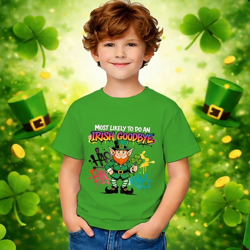 St. Patrick St. Paddy's Day Boys' 3D Graphic Cartoon Funny Slang 67 T shirt Tee Short Sleeve 3D Print Summer Spring Sports Fashion Streetwear Kids 4-12 Years Crew Neck Casual Daily Outdoor Regular Fit 2026 - $14.49 –P4