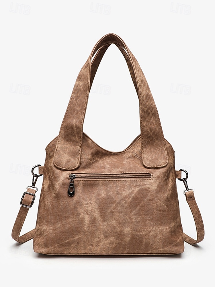 Γυναικεία τσάντα ώμου vintage από απομίμηση δέρματος, μεγάλης χωρητικότητας μετατρέψιμη τσάντα χειρός με λαβή στο πάνω μέρος και λουράκι χιαστί, ρετρό casual τσάντα μεταφοράς για γυναίκες, ιδανική για καθημερινή χρήση, διακοπές και ταξίδια 2026 - $34.99 –P7