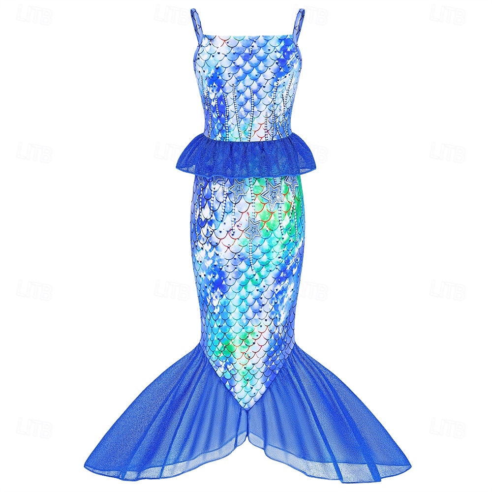 Sirena Principessa Sirena Vestito Costume per festa a tema Cosplay for Ragazze Bambini Carnevale Mascherata Feste Ferie del 2026 a $23.99 –P2