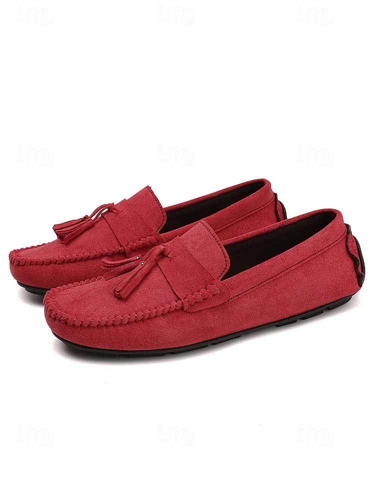 Mocassins rouges pour homme en similicuir, décontractés et confortables, parfaits pour les soirées en station balnéaire et les dîners en plein air. de 2026 ? $42.99 –P5