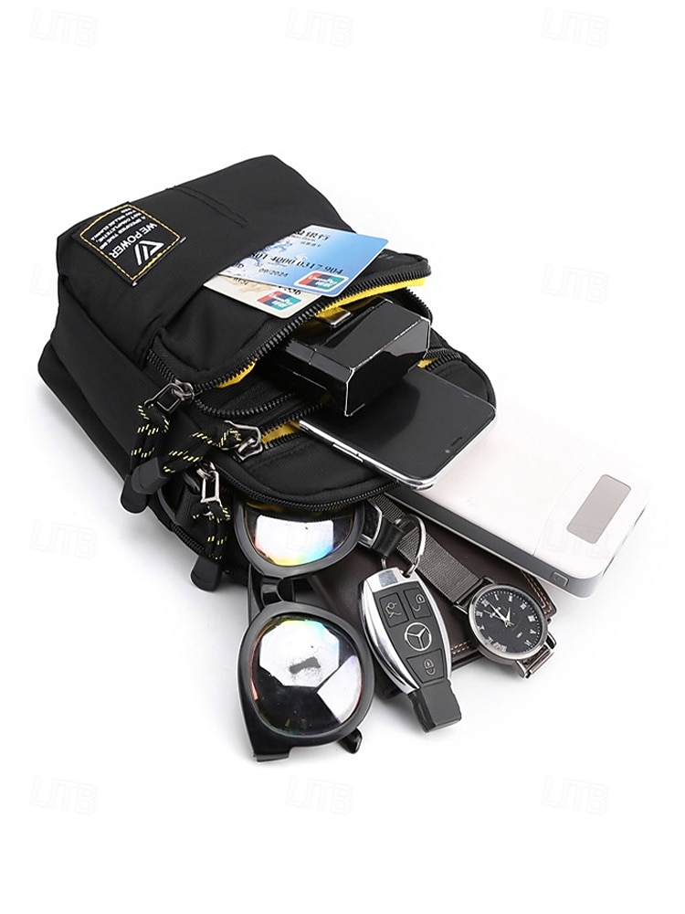 Wasserdichte Herren-Umhängetasche aus Polyester, leicht, geräumig mit mehreren Fächern, verstellbarem Gurt, in verschiedenen Farben erhältlich, ideal für Freizeit, Sport, Reisen und den Alltag. 2026 - $14.99 –P8