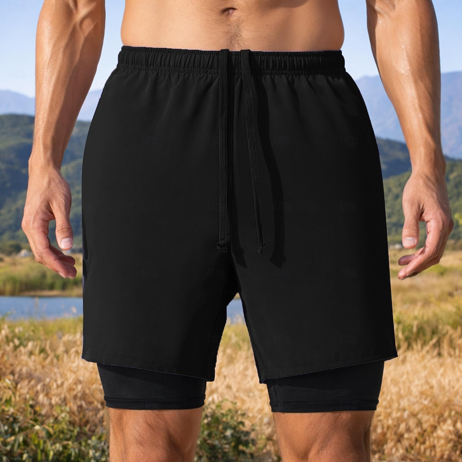 Hombre Pantalones Cortos Running Pantalón Corto Short Running Pantalones cortos deportivos 2 en 1 con bolsillo para teléfono Bermudas Diario Exterior Deporte Verano Secado rápido Dispersor de humedad 2026 - $16.49 –P6
