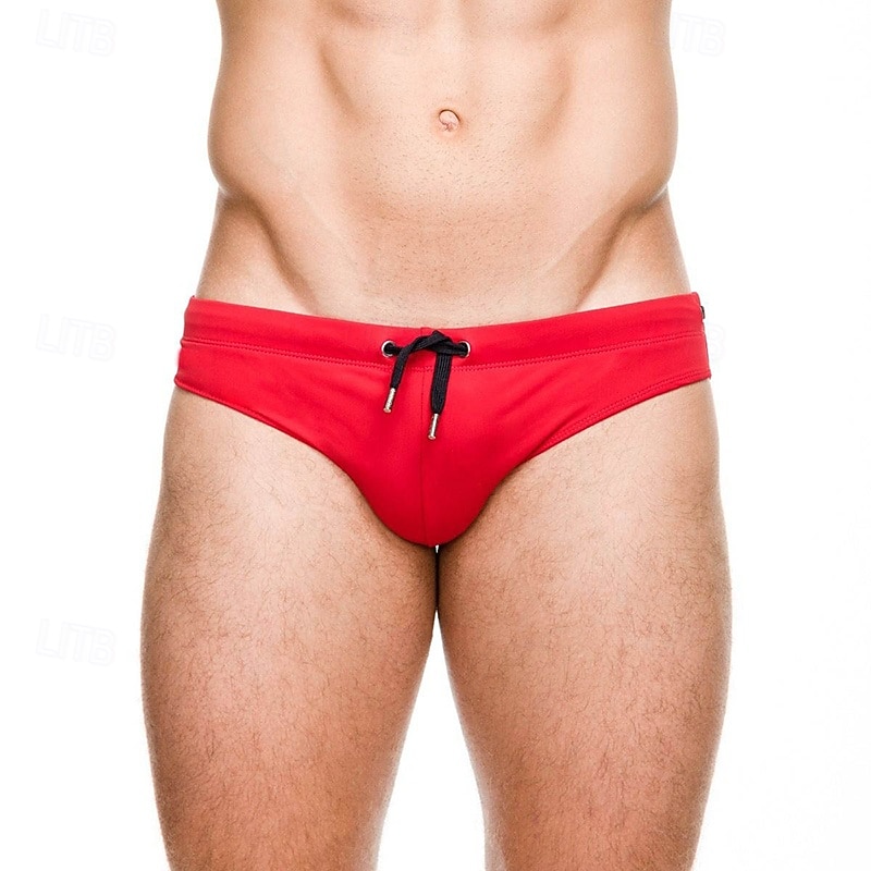 Per uomo Costume da bagno Costume da Bagno Slip mare Tinta unita Coulisse Asciugatura Rapida Elastico Traspirante Pantaloni Surf Sport Acquatici Nuoto Estate del 2026 a $13.99 –P4