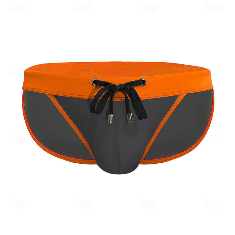 Férfi Úszónadrágok Fürdőnadrág Boxer fazonú fürdőnadrágok Színblokkolás Zsinór Gyors szárítás Rugalmas Légáteresztő Alsók Szörfözés Vízi sportok Úszás Nyár 2026 - $13.99 –P22