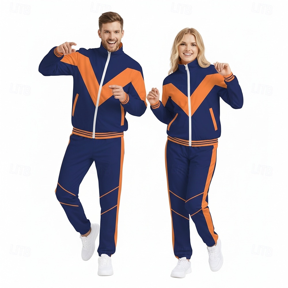 Hippie 1980er Streetstyle Hose Outfits Jacke langarm Disco Kostüm Unisex Karnevalskostüm Maskerade Alltagskleidung Party & Abend Alltagstauglich Erwachsene Oberteil Hose 2026 - $51.99 –P1