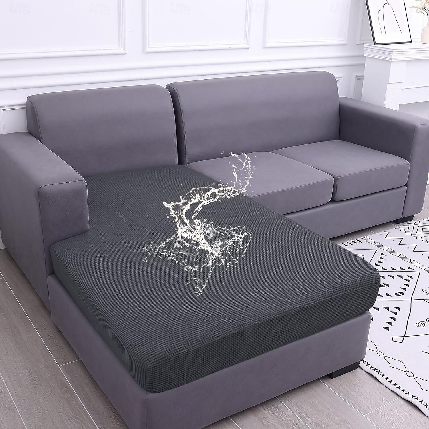 Copricuscini impermeabili per divani, copricuscini per divani componibili a forma di L, tessuto jacquard elasticizzato spesso, copri chaise longue lavabile con fondo elastico del 2026 a $18.99 –P2