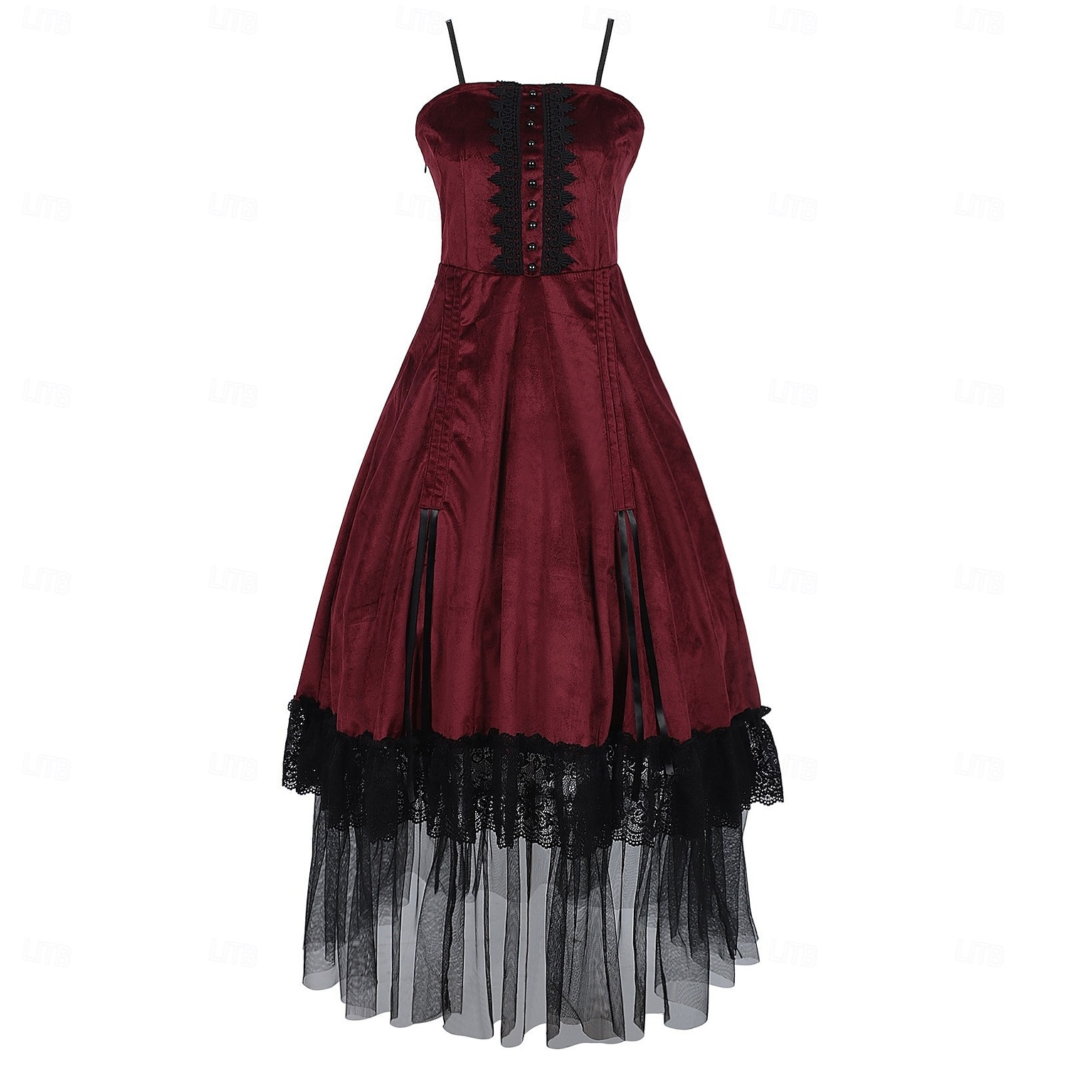 Rococó Victoriano Renacimiento Vestidos Abrigo Disfraz de lujo Bruja Vampiros Atuendo real Disfraz Mujer Fantasía Víspera de Todos los Santos Carnaval Rendimiento LARP Feria Ren Adulto Cima Vestido 2026 - $75.99 –P4