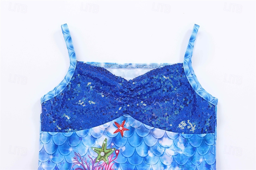 Sirena Princesas Sirena Vestidos Disfraz de fiesta temática Cosplay for Chica Niños Carnaval Mascarada Fiesta Festivos 2026 - $25.99 –P4