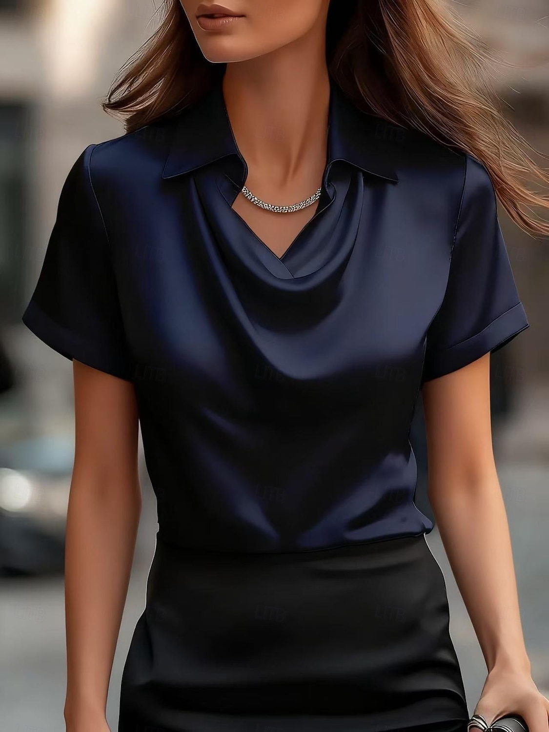 Women's Shirt Blouse Ruched Solid Color Elegant Vacation Party Sleeveless Cowl Neck Regular Tops Daily Outdoor Office Light Blue claret Large quantities of stock available Maximum size weight: 118 2026 - $22.99 –P8