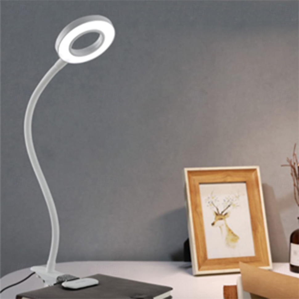 1 LED-Klemmleuchte, 48 LEDs, 3 Farbmodi, Helligkeit einstellbar, flimmerfrei, augenschonend, 5V USB-Stromversorgung, geeignet für Arbeitszimmer, Büro, Nachttisch, Live-Stream-Beleuchtung 2026 - $10.49 –P1