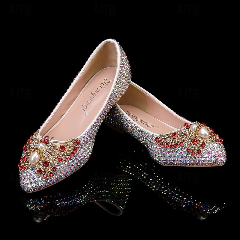 Zapatos de tacón plano con punta puntiaguda y tiras en el tobillo para mujer, para fiesta, boda, coloridos 2026 - $64.99 –P2