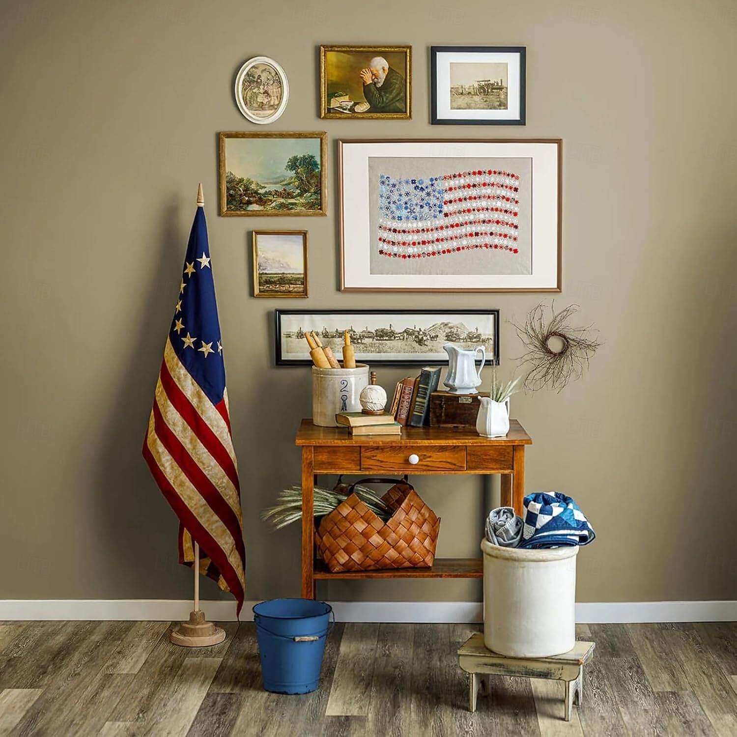 Red, White & Bloom Embroidery Kit, US 250th Anniversary Cross Stitch Kit, Flowers Embroidery Kits, Full Range of Embroidery Starter Kits for Beginners Adults, Gifts for Veterans & Craft Lover 2026 - $27.99 –P4