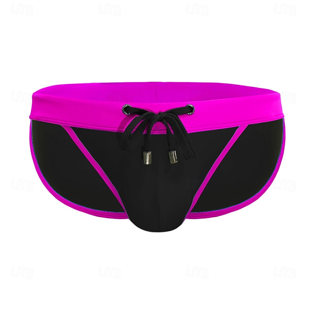 Férfi Úszónadrágok Fürdőnadrág Boxer fazonú fürdőnadrágok Színblokkolás Zsinór Gyors szárítás Rugalmas Légáteresztő Alsók Szörfözés Vízi sportok Úszás Nyár 2026 - $13.99 –P28