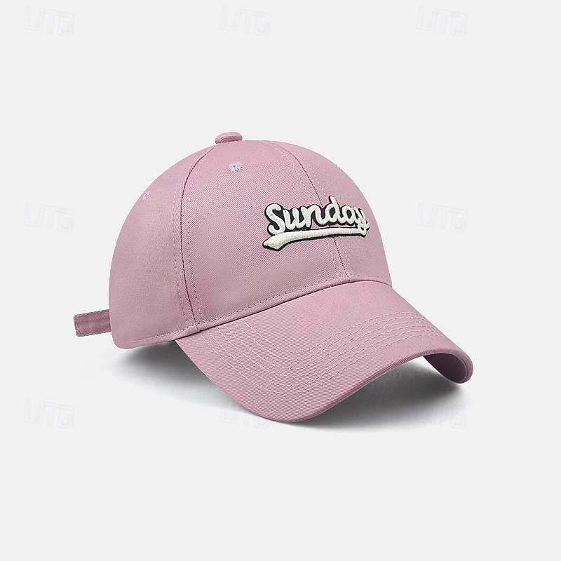 Homme Casquette de baseball Noir Rose Claire Coton Broderie Lettre Actif Mode Exagéré Occasionnel Quotidien Extérieur Couleur Unie Lettre Protection solaire Protection Solaire UV Écran solaire de 2026 ? $11.99 –P10