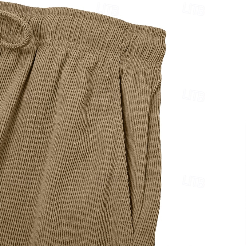 Męskie Szorty Letnie szorty Szorty na co dzień Sztruksowe szorty Ściągana na sznurek Kieszeń Elastyczny pas Równina Komfort Oddychający Krótki Na zewnątrz Urlop Sportowy Codzienny Czarny Jasnozielony 2026 - $20.99 –P15