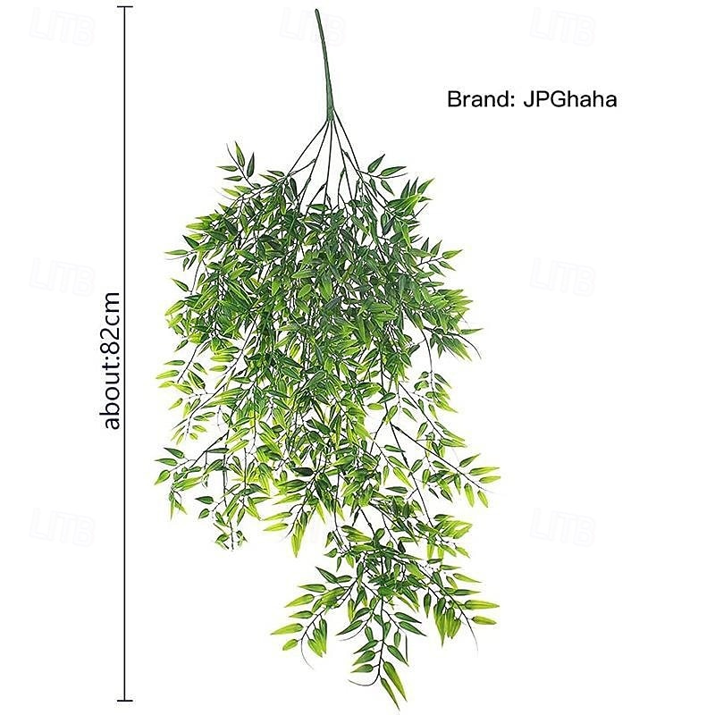 أربع حزم من النباتات الاصطناعية المعلقة، تشمل نباتات الخيزران، وأوراق الكينا، ونباتات اللبلاب، ونباتات اللبلاب الاصطناعية، وديكورات الغرف، وديكورات الحدائق المنزلية، وحفلات الزفاف، والديكورات الداخلية 2026 - $21.99 –P9