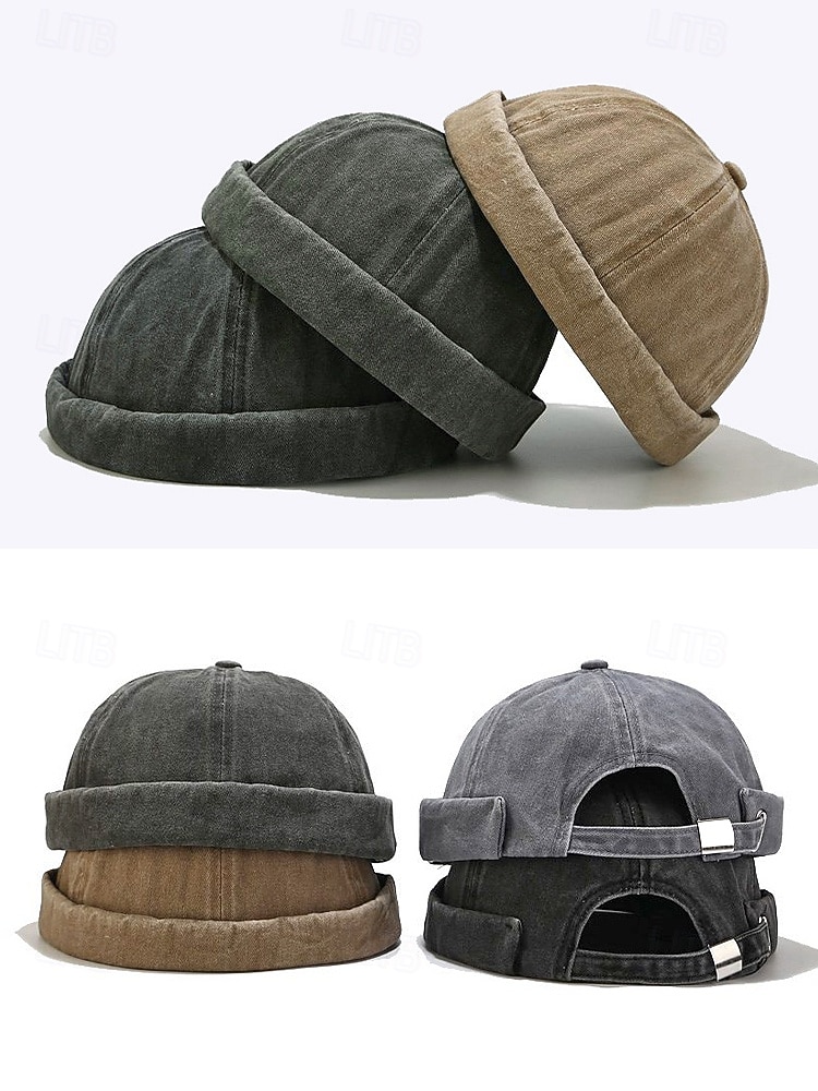 Мужская регулируемая кепка-докер из полиэстера, легкая и дышащая, в нескольких цветах, идеально подходит для весны и лета, отлично подойдет для отдыха и повседневной носки. 2026 - $11.99 –P6