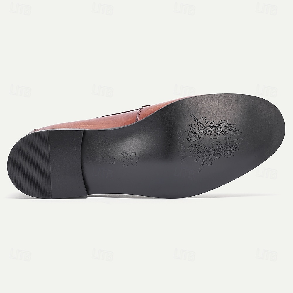 Мужские коричневые лоферы из высококачественной кожи, удобные и стильные, идеально подходят как для повседневной носки, так и для торжественных случаев. 2026 - kr.809 –P6