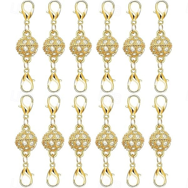 12 fermoirs et attaches magnétiques pour colliers, dorés &Rallonges magnétiques argentées avec fermoir mousqueton pour colliers &bracelets, convertisseur de bijoux facile à utiliser pour femmes, de 2026 ? $16.49 –P9