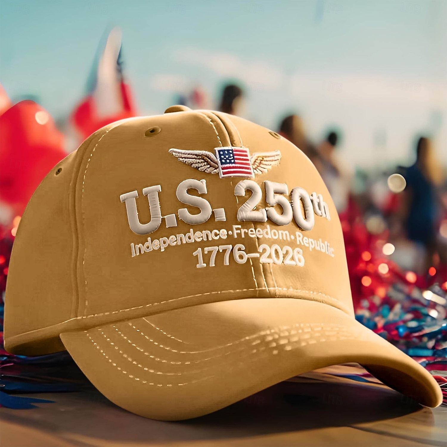 Gorra de béisbol del 250.º aniversario, con bordado patriótico de EE. UU., gorra roja ajustable con cierre a presión, conmemorativa del Día de la Independencia de 1776 a 2026, para hombres y mujeres, 2026 - $19.99 –P5