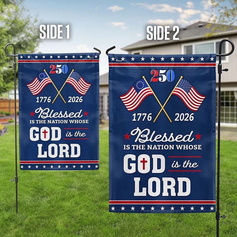 250ή επέτειος ηπα αμερική χρόνια επέτειος σημαία 1776-2026 πατριωτικό ευλογημένο έθνος ανεξαρτησία αναμνηστικό πανό 2026 - $11.99 –P6