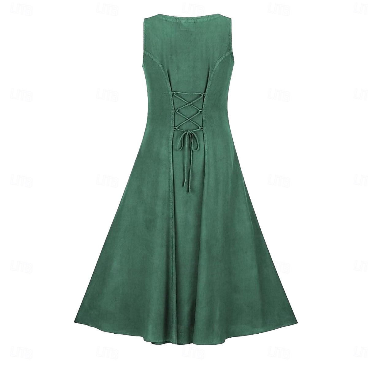 Retro vintage Middeleeuws Renaissance Tot de grond Jurken Mouwloos Fee Kostuum Dames Fantasie Halloween Carnaval Renaissance beurs LARP Volwassenen Kleding 2026 - $65.99 –P2