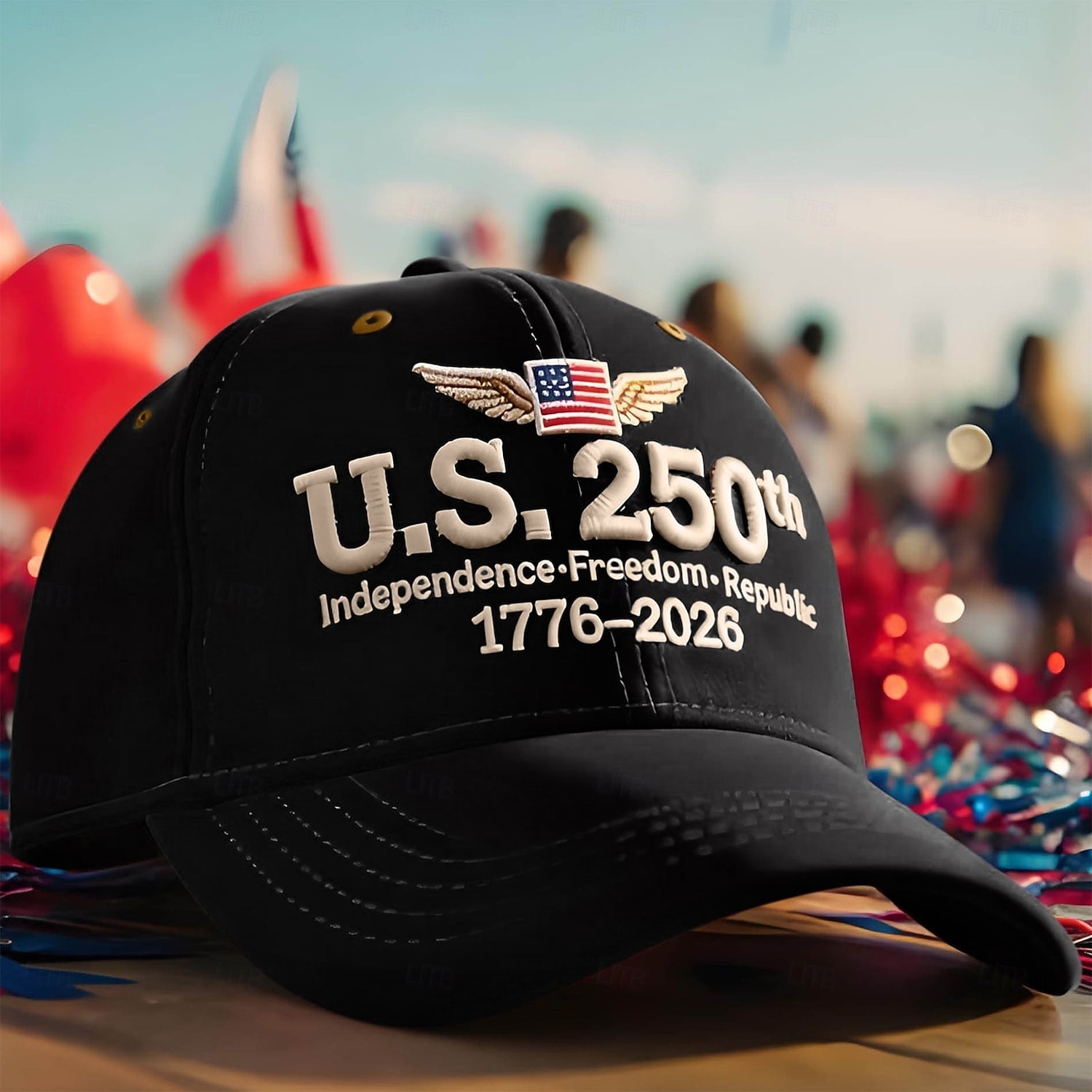 Gorra de béisbol del 250.º aniversario, con bordado patriótico de EE. UU., gorra roja ajustable con cierre a presión, conmemorativa del Día de la Independencia de 1776 a 2026, para hombres y mujeres, 2026 - $19.99 –P4