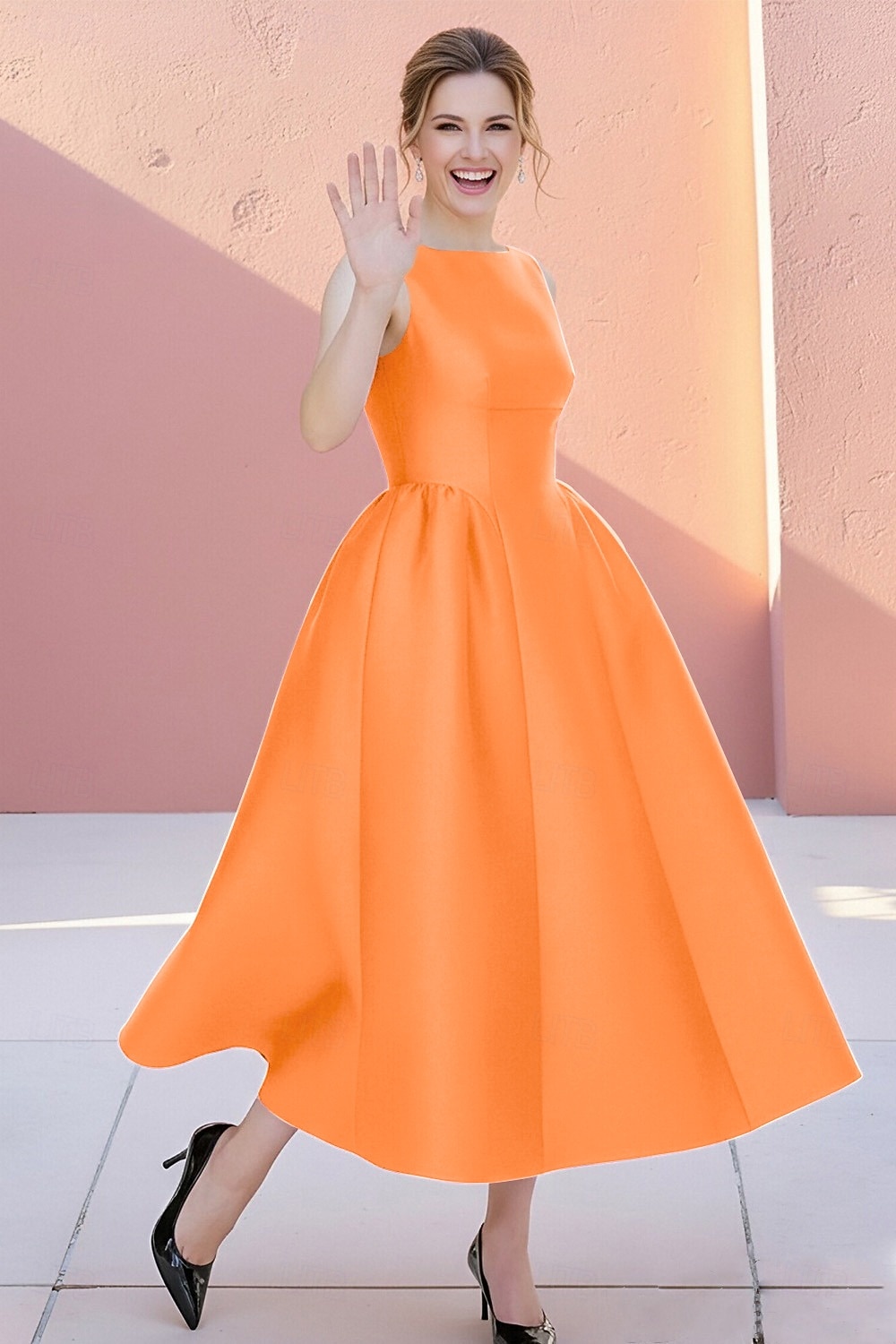 slim fit dress slacks The Green Boat Neck Cutout Back Midi Dress