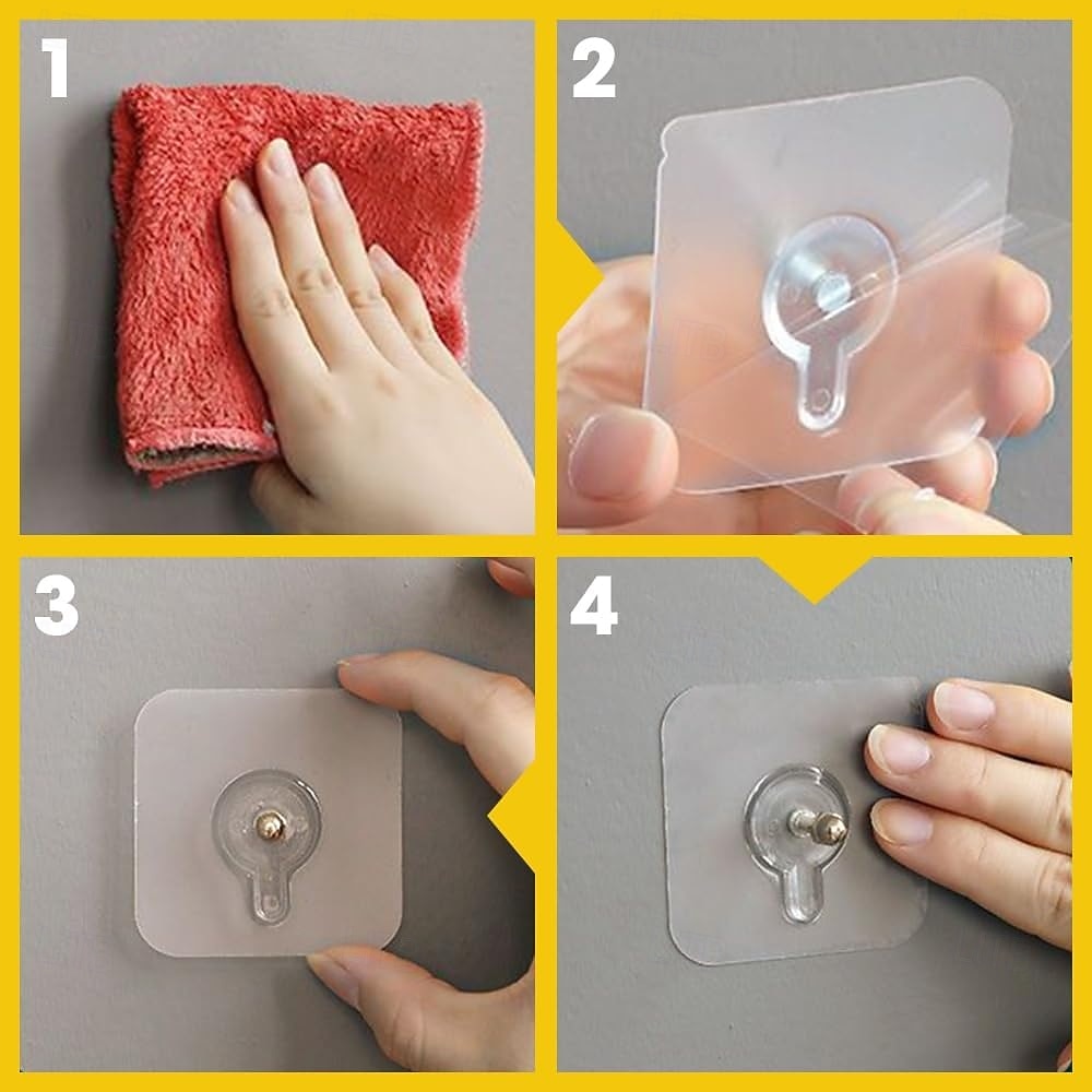 خطافات لاصقة بدون حفر، 20 قطعة من علاقات الصور بدون مسامير، خطافات جدارية لاصقة للتعليق، خطافات لولبية للتثبيت على الحائط، للتعليق على الحائط بدون مسامير للمطبخ والحمام والمنزل 2026 - $15.99 –P7