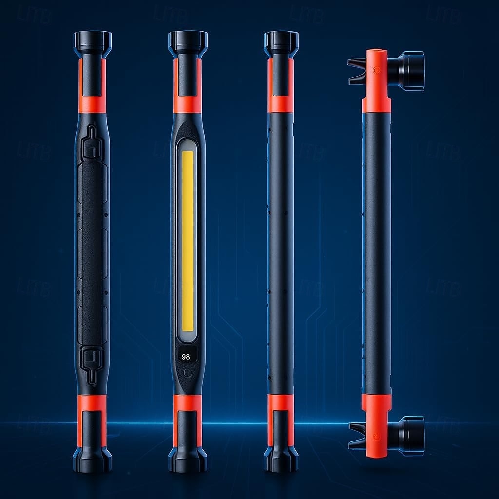 Barra de luz de trabajo LED magnética recargable, luz de mecánico debajo del capó para reparación de automóviles, garajes y talleres. &Detallando, luz de emergencia inalámbrica portátil con imán 2026 - $23.99 –P4