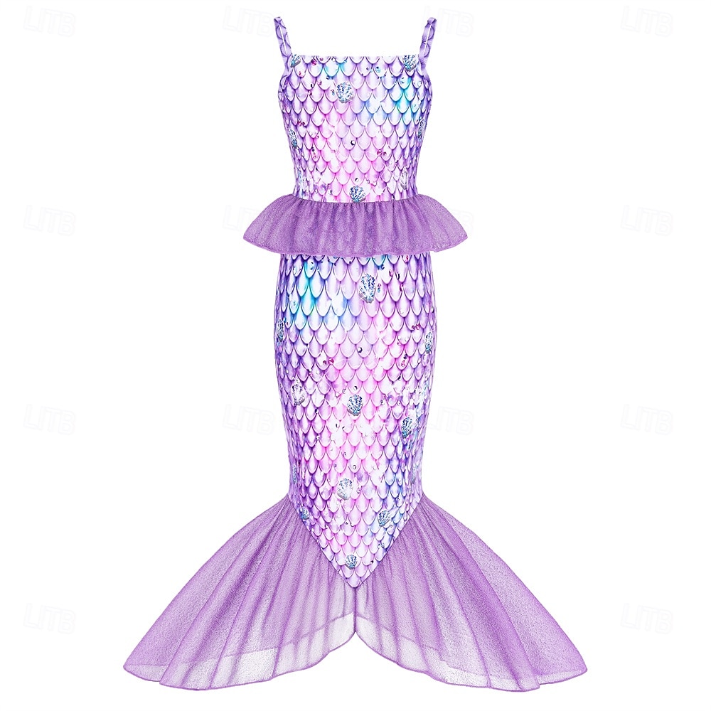 Sirena Principessa Sirena Vestito Costume per festa a tema Cosplay for Ragazze Bambini Carnevale Mascherata Feste Ferie del 2026 a $23.99 –P3