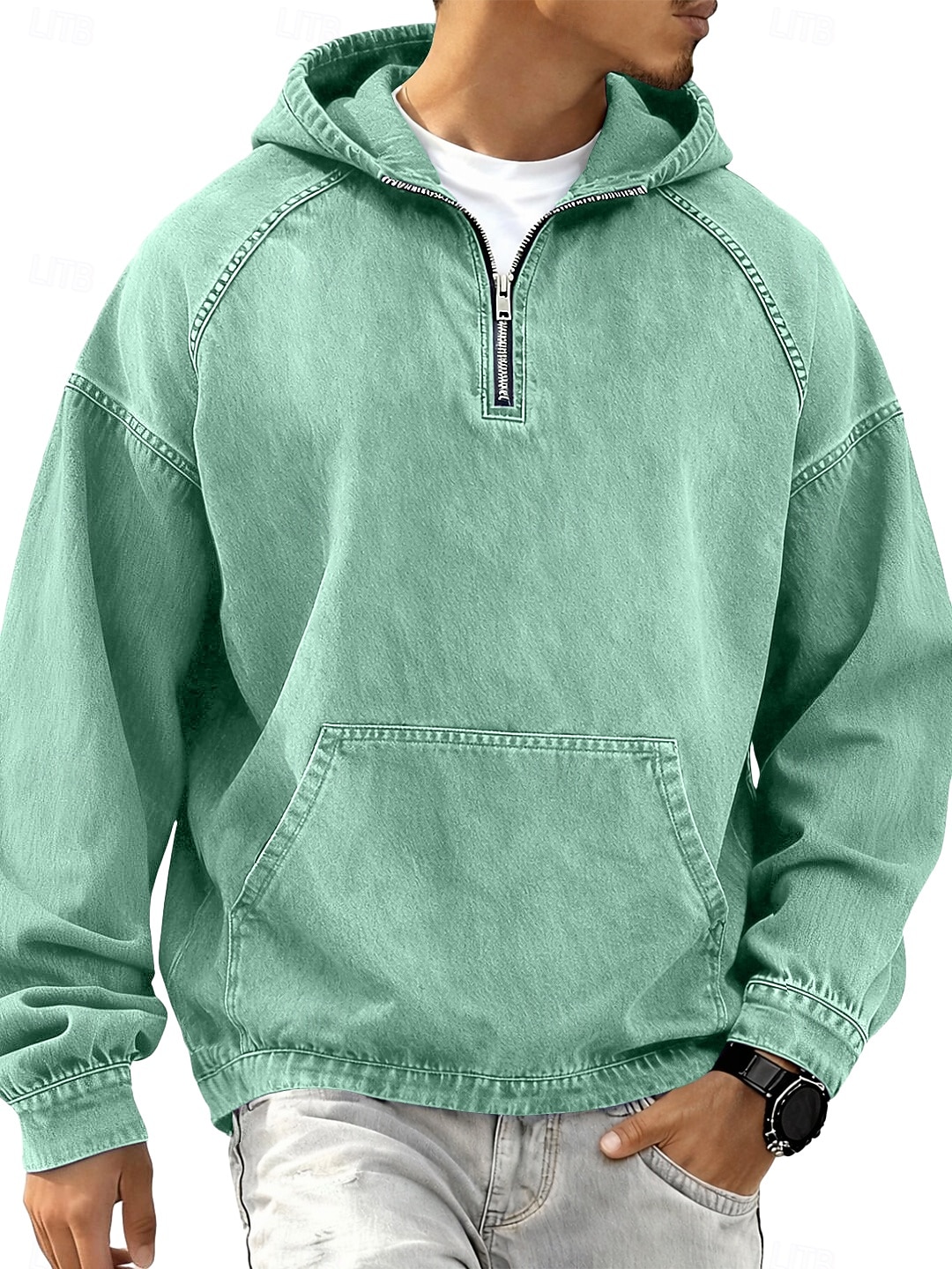 Per uomo Camicia di Jeans Camicia 100% cotone lavaggio acido Maglietta Manica Lunga Con Cappuccio Autunno & Inverno Primavera Autunno Semplice Vintage Streetwear Casual Con zip Stile Vintage Tinto in del 2026 a $39.99 –P12