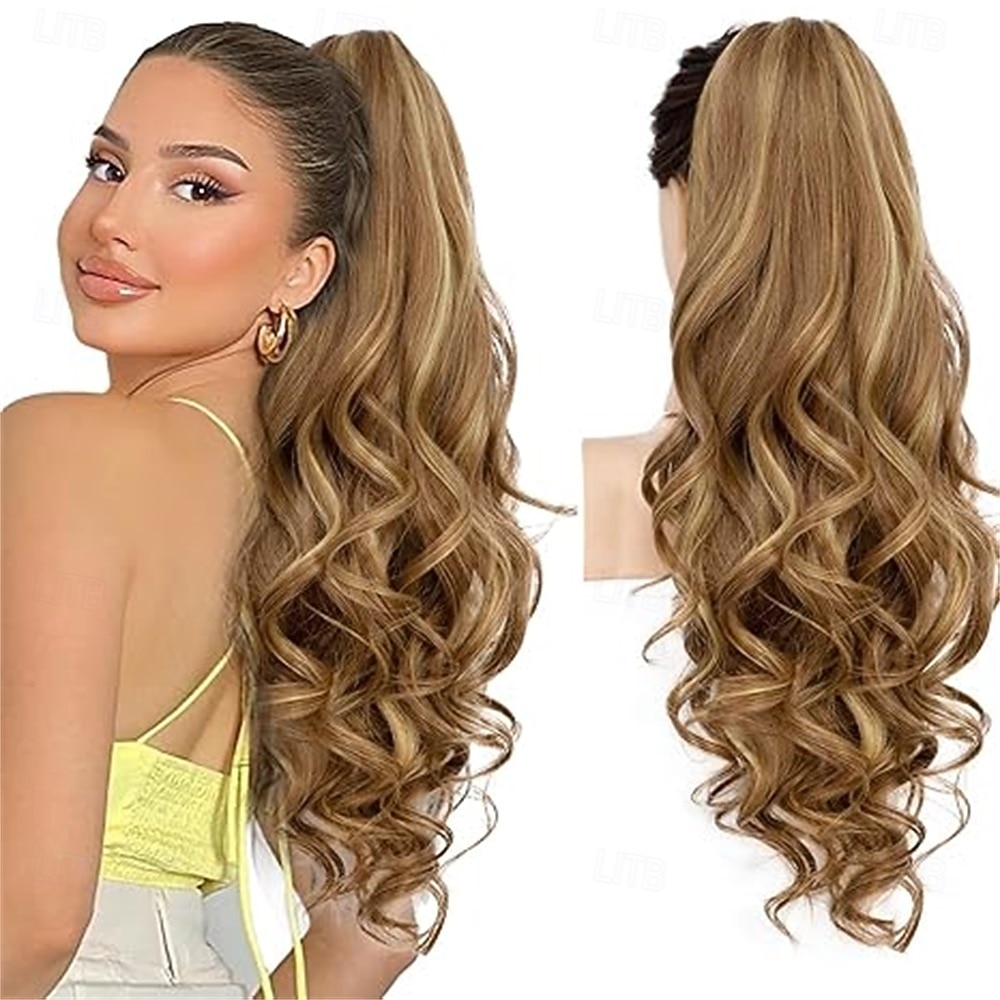 24 tuuman pitkä laineikas poninhäntäpidennys, viininpunainen ombre-kynsipidike, pitkä kihara laineikas viininpunainen poninhäntäpidennys, leukaklipsillä varustettu poninhäntäpidennys naisille, 24 2026 - $22.99 –P3