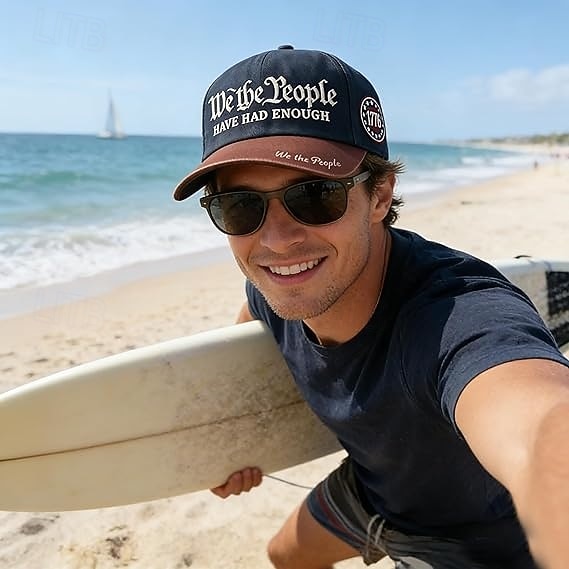Gorra de béisbol patriótica bordada "We the People" con diseño de libertad de 1776, gorra ajustable vintage tricolor para hombres y mujeres. 2026 - $20.99 –P3