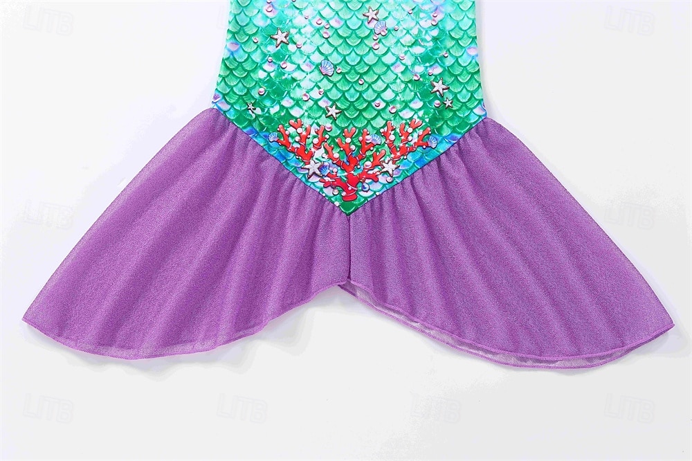 sereia Princesa sereia Vestidos Fantasia de festa temática Fantasias for Para Meninas Crianças Carnaval Baile de Máscaras Festa Feriado de 2026 por $23.99 –P6