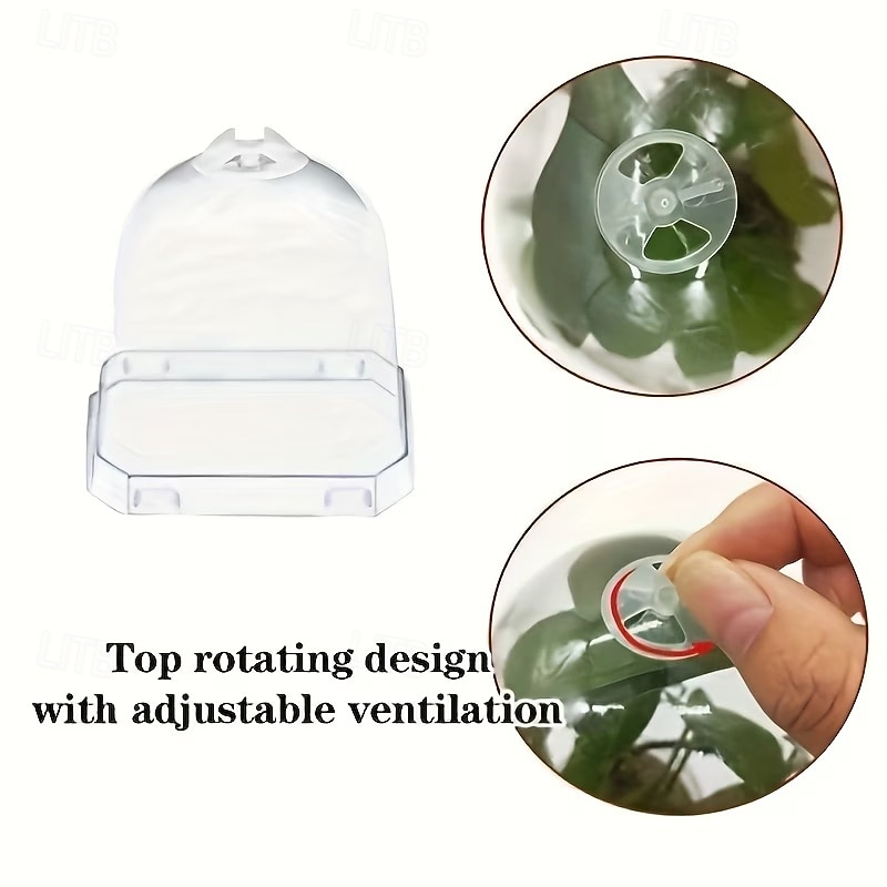 10pcs of Transparent Plant Seedling Pots with Humidity Domes, Square Plastic Containers with Lids And Bases, Breathable And Heat-Insulating, Suitable for Seedlings, Vegetables, Succulents 2026 - $20.99 –P6