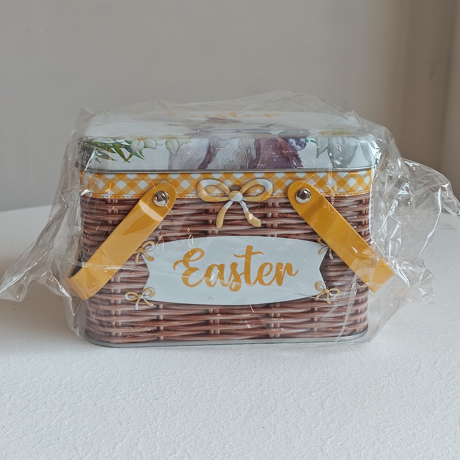 Easter Bunny Tin Carry Basket, Colorful Metal Rabbit Storage Box with Handle, Creative Easter Decoration Treat Gift Container 2026 - $14.99 –P8