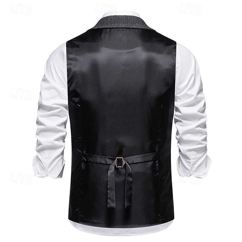 Classical 1920s Retro Vintage Vest Waistcoat The Great Gatsby Groomsmen Fancy Dress Men's Carnival Masquerade Prom Party Wedding Adults' Vest Spring Fall 2026 - $35.99 –P3