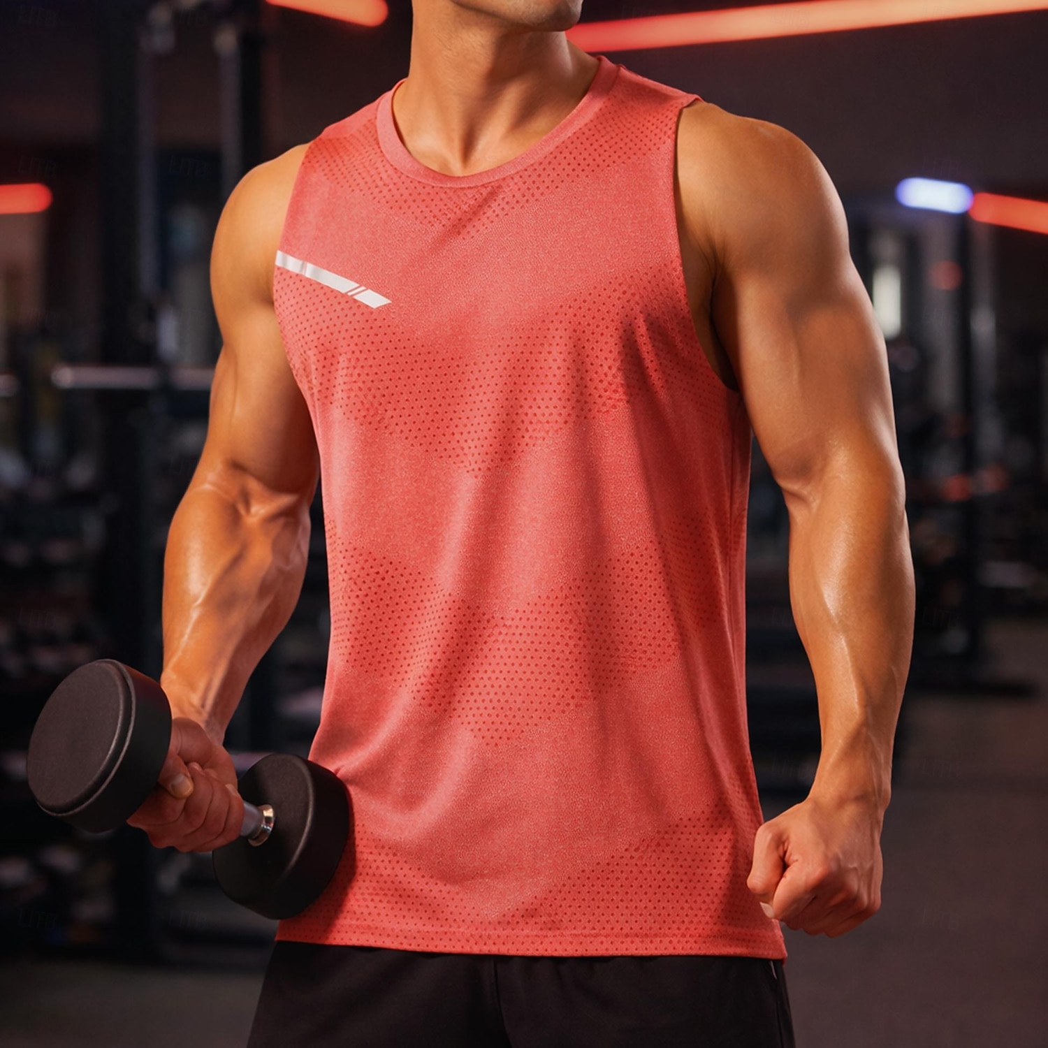 Муж. Однотонный Тренировочная майка Майка для бега Спортивный топ Лето Без рукавов Быстровысыхающий Влагоотводящие Дышащий Тренировка в тренажерном зале Прогулки Бег Темно-серый Черный Белый 2026 - $15.49 –P10