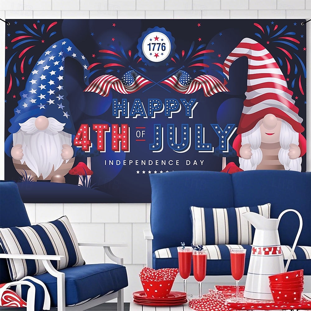 uavhengighetsdagen banner bakgrunn stoff festival utstillingsvindu veggdekorasjon hengende stoff flagg 2026 - $17.99 –P3