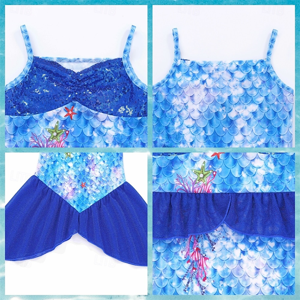 Sirena Princesas Sirena Vestidos Disfraz de fiesta temática Cosplay for Chica Niños Carnaval Mascarada Fiesta Festivos 2026 - $25.99 –P9
