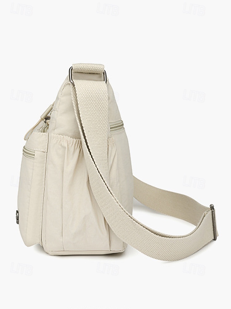 Dámská vícebarevná voděodolná polyesterová crossbody kabelka, velká kapacita, univerzální pro každodenní nošení i na dovolenou, nastavitelný popruh, stylový a funkční design 2026 - $18.99 –P6