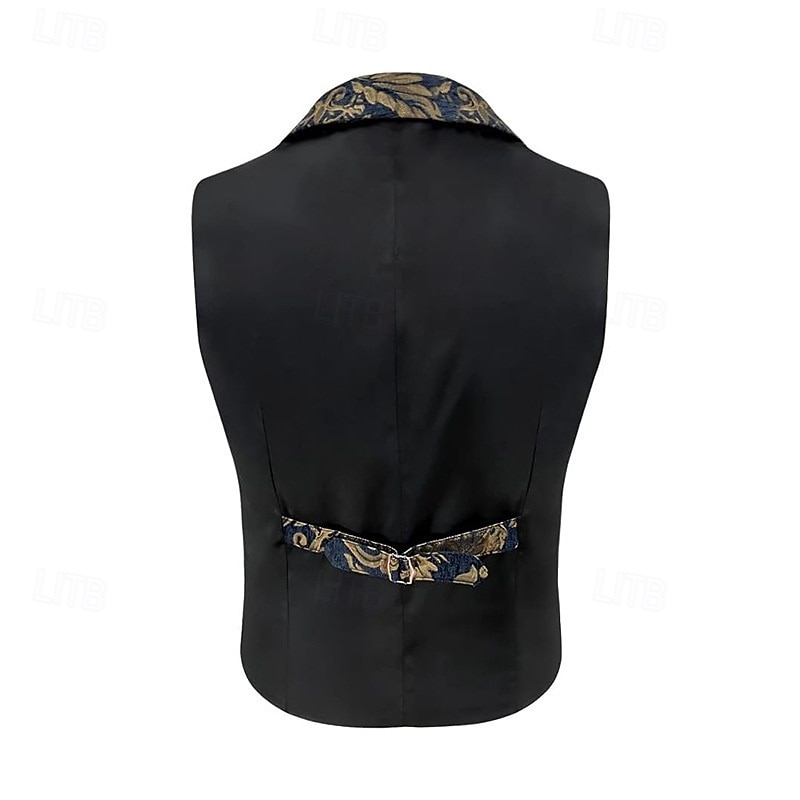 Ρετρό / Βίντατζ Ροκοκό Αναγέννησης Veste  Αμάνικο Πρίγκηπας Αριστοκράτης Ζακάρ Φανταχτερή Φόρεμα Ανδρικά Αποκριάτικη Στολή Απόκριες Μασκάρεμα Έκθεση Αναγέννησης LARP Ενηλίκων Γιλέκο 2026 - $45.99 –P3