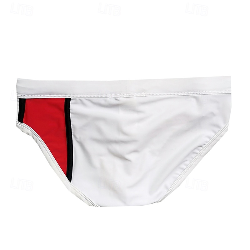 Homens Shorts de Natação Calção Justo de Natação Sunga de Natação Bloqueio de cores Secagem Rápida Esticar Respirável Calças Surfe Esportes Aquáticos Natação Verão de 2026 por $13.99 –P15