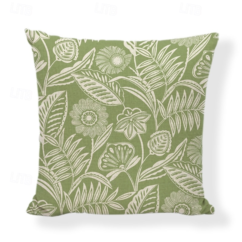 Nordic Green Plant Leaf Pattern Linen Throw Pillow Cover Decorative Cushion Cover for Sofa Bed Headboard Car and Nap Pillow Use 2026 - $11.99 –P6